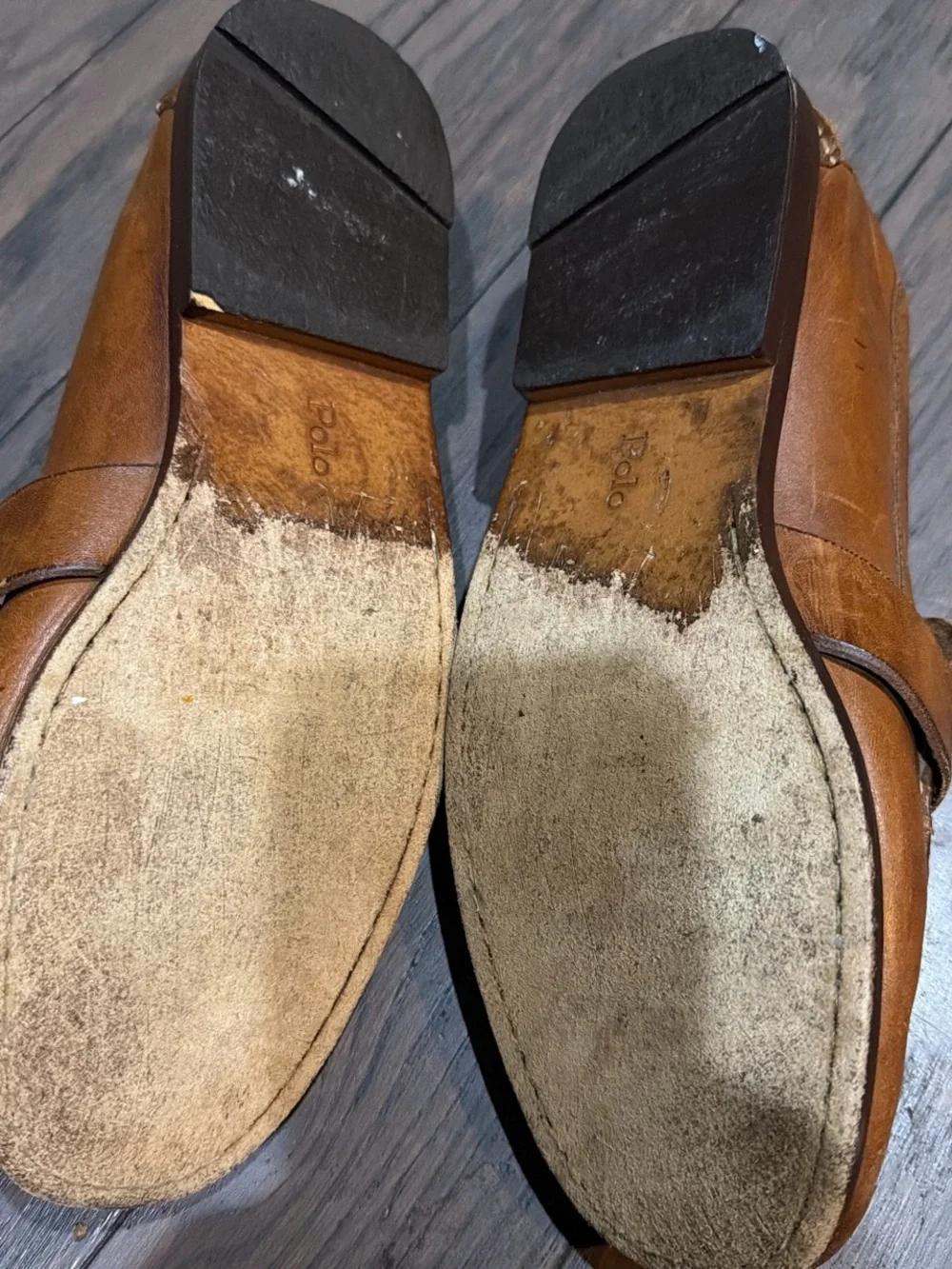 Vintage Men’s Ralph Lauren 💯 leather Loafer shoes size 9D